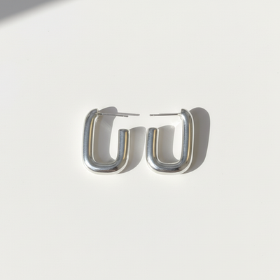 Sculptural Square Hoop